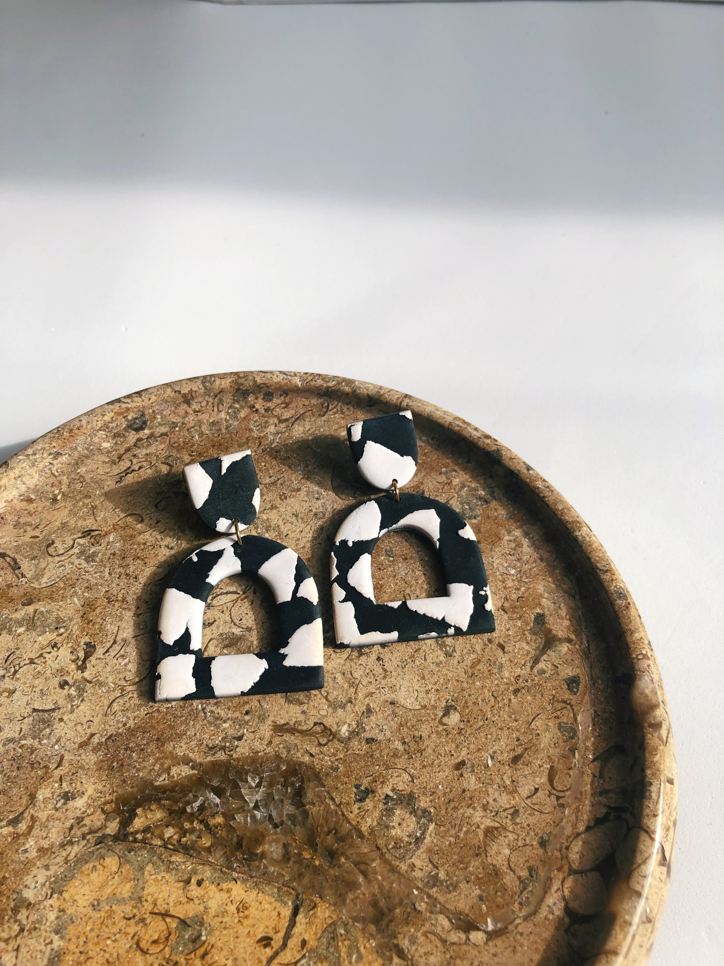 Black & White Arch Earrings