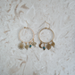 Blue Opal Charm Hoops