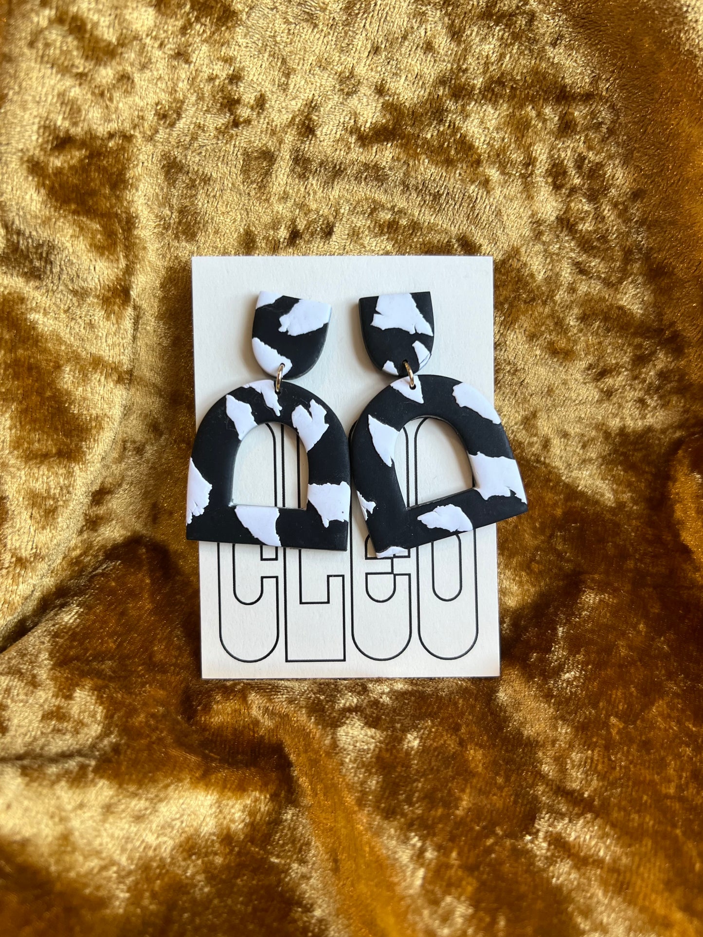 Black & White Arch Earrings